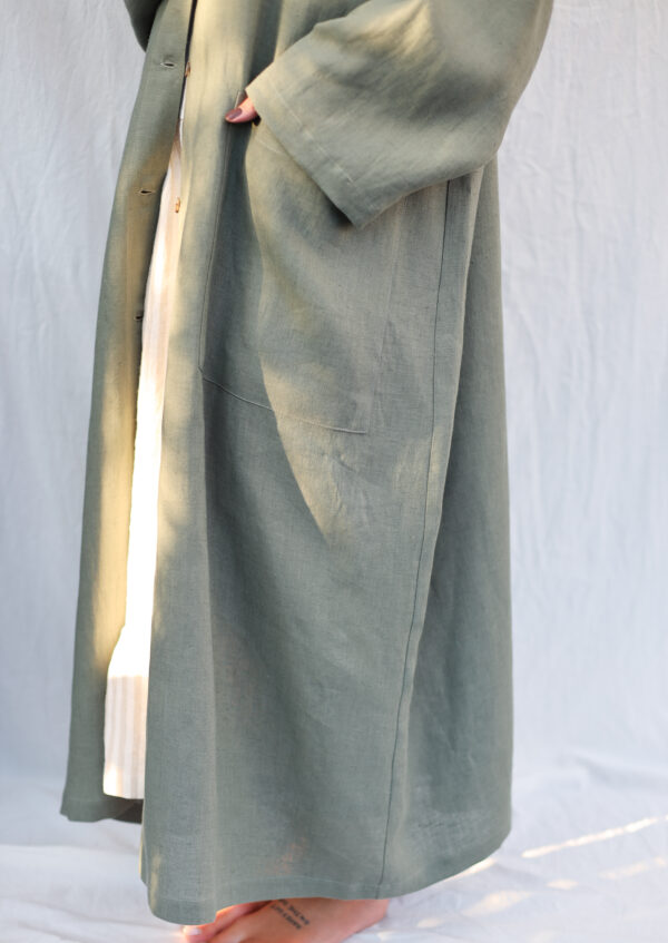 Linen oversized overcoat - Image 2