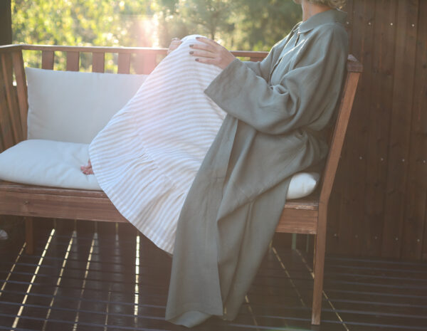 Linen oversized overcoat - Image 8