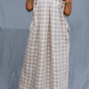 Origami checks linen dress - Image 3