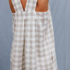 Origami checks linen dress | Dress | Sustainable clothing | ManInTheStudio