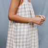 Origami checks linen dress - Image 4
