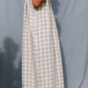 Origami checks linen dress - Image 5