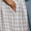 Origami checks linen dress - Image 6