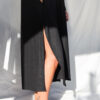 Black linen kaftan dress - Image 3