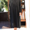 Black linen kaftan dress | Dress | Sustainable clothing | ManInTheStudio